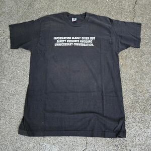 Vtg 90s HEINZ 57 Safety Requires Unnecessary Conversation Humor T Shirt XL USA